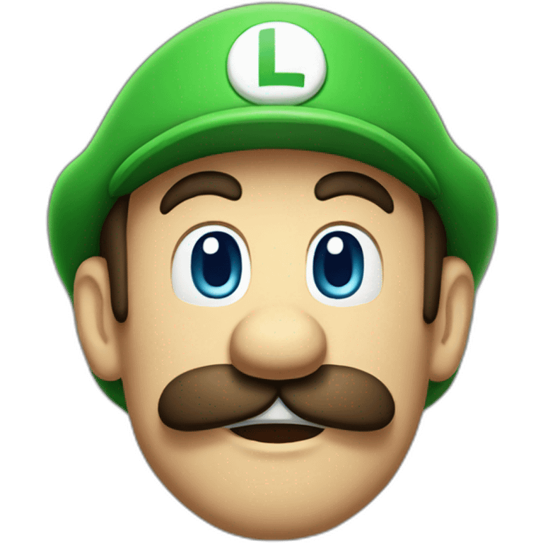 Luigi fearful emoji