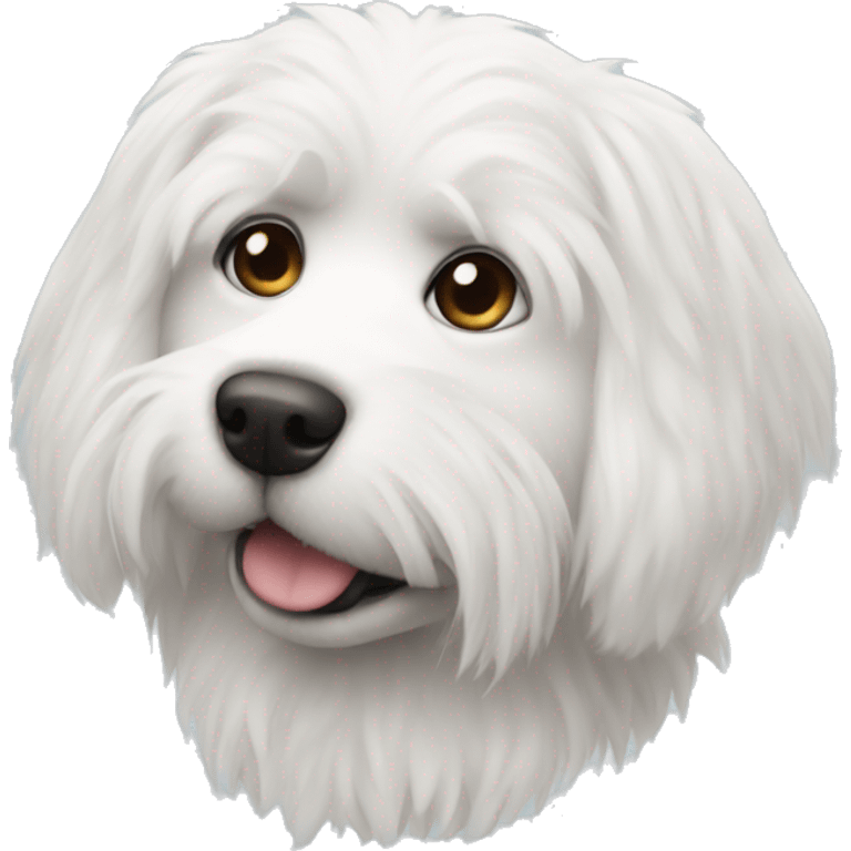 realistic white fur dog emoji