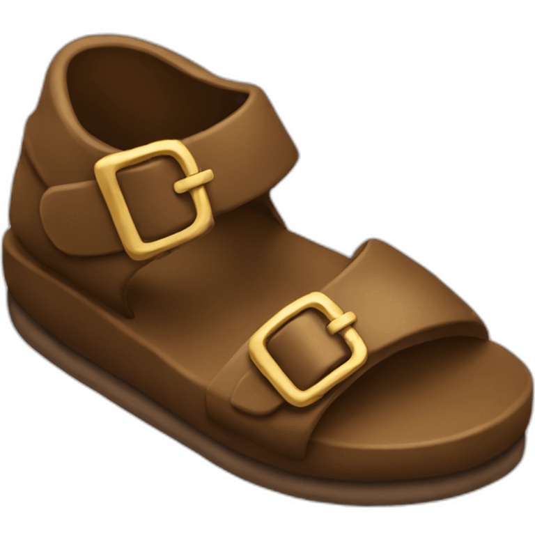 Poop with sandals emoji