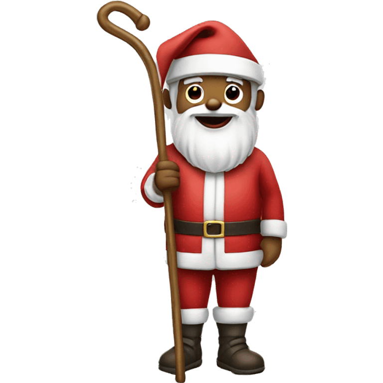 White Santa with a cane emoji