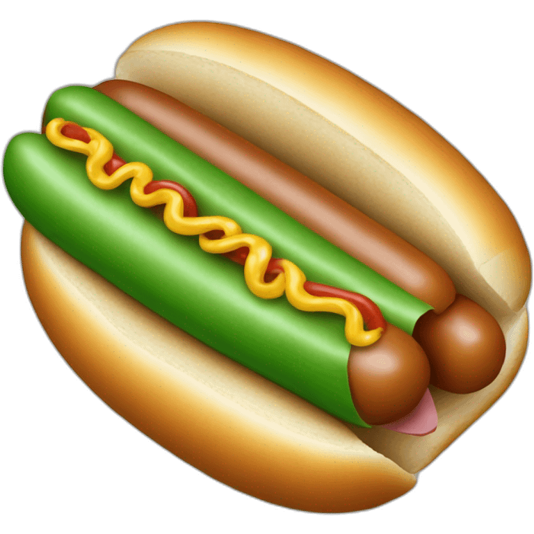 A hot dog green emoji