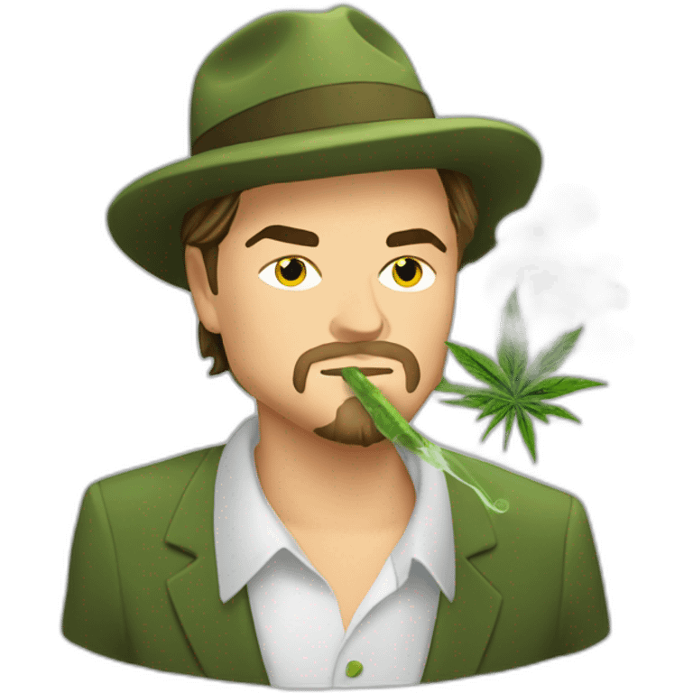 leonardo dicaprio smocking weed emoji