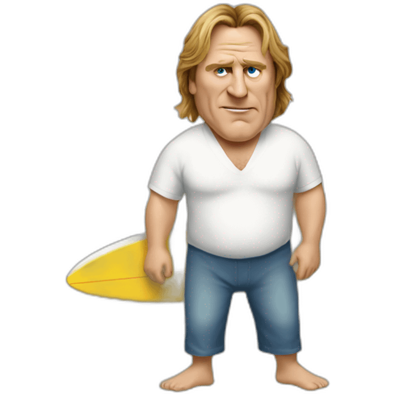 Depardieu surf emoji