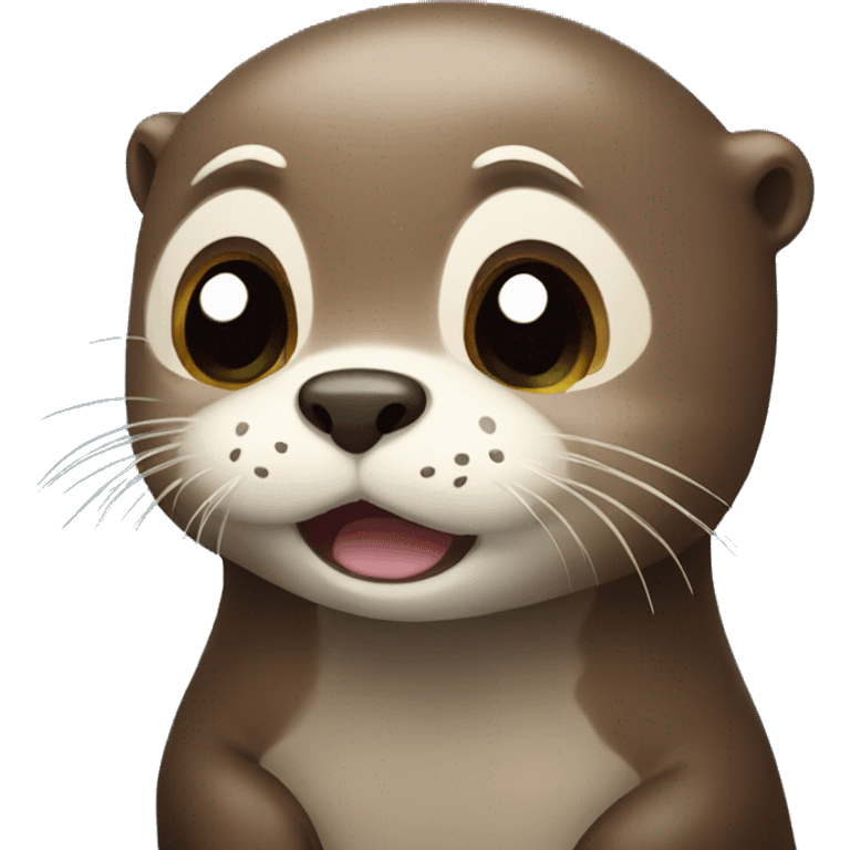 An otter that is crying  emoji