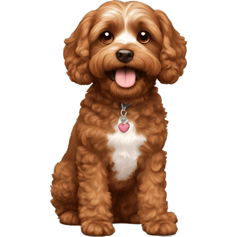 Brown cavapoo  emoji