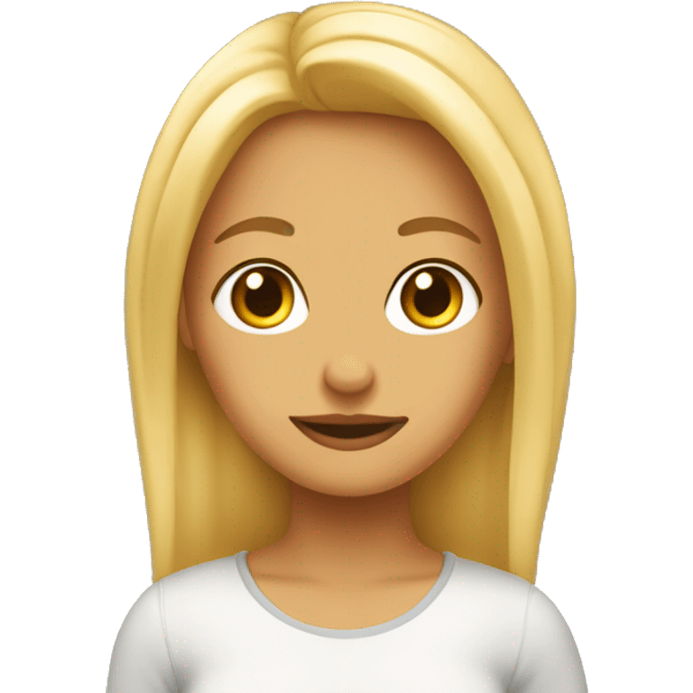 Chica rubia crespa  emoji