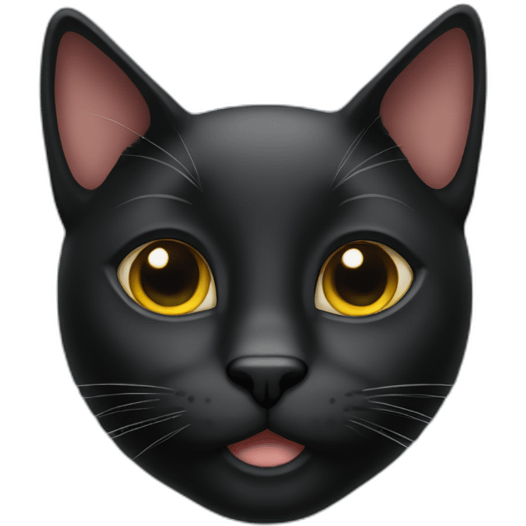 Black cat head emoji