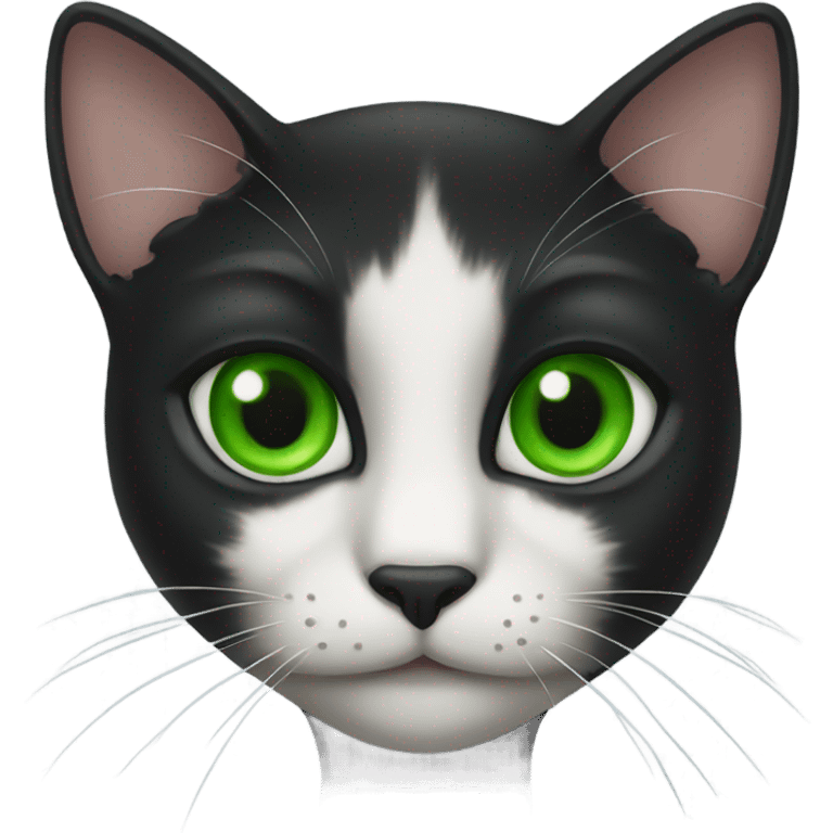 black cat emoji green eyes emoji