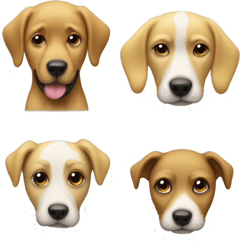 make an emoji with a dog and banana being sad about selective breeding with puppy faces emoji