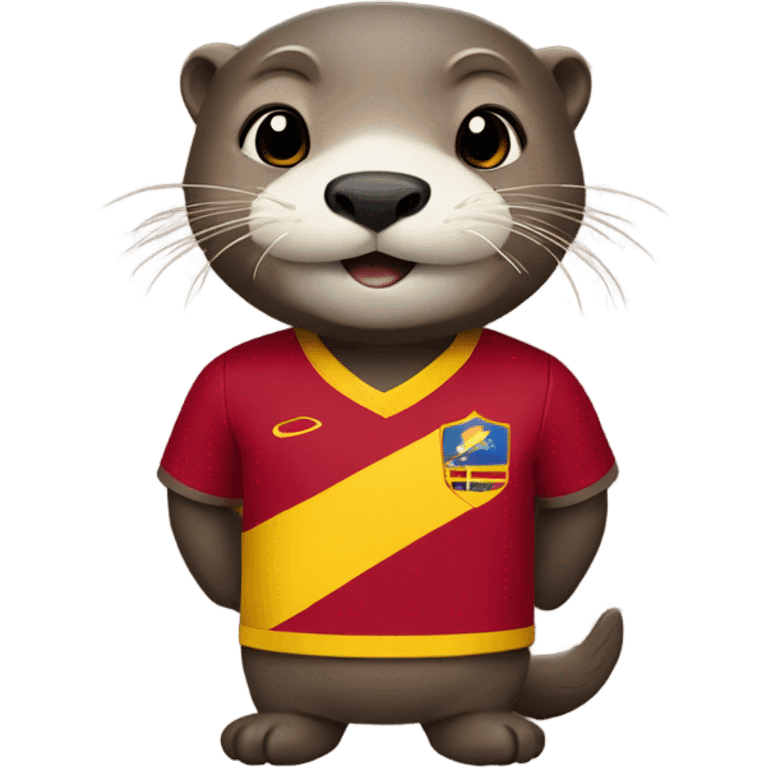 otter with the shirt of the Venezuelan soccer team emoji