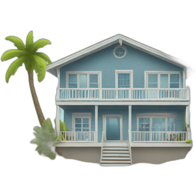 Beach house emoji