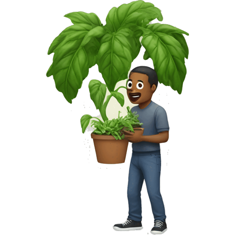 man eating plant emoji