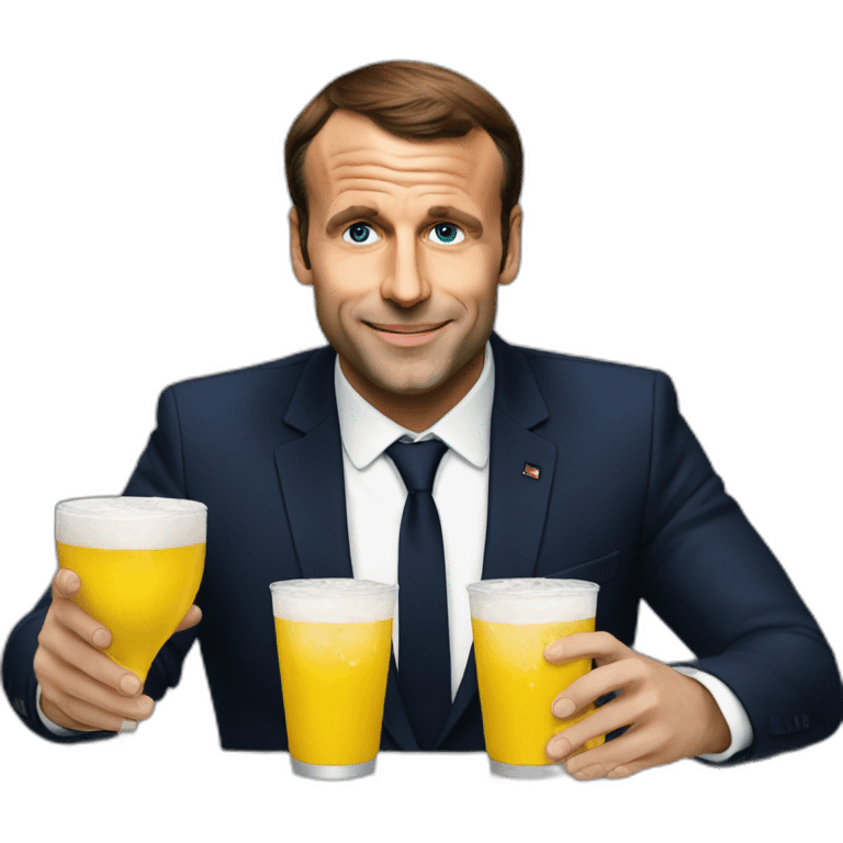 macron drinks emoji