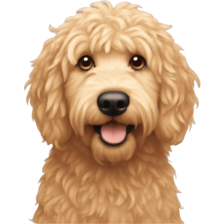 a golden doodle spider crossover emoji