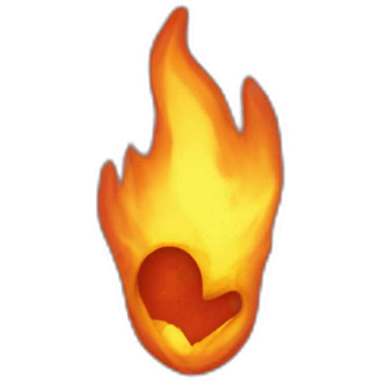 Cœur en feu emoji