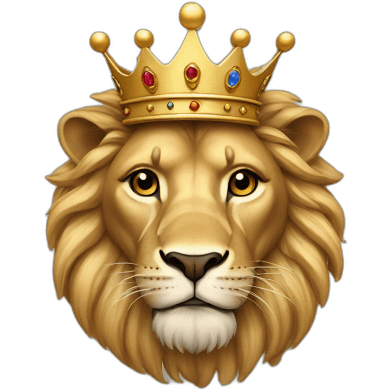 graphical royal lion in a crown emoji