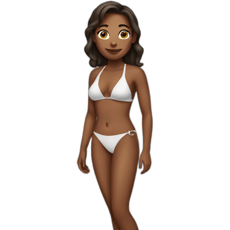 woman wearing bikini without bikini emoji