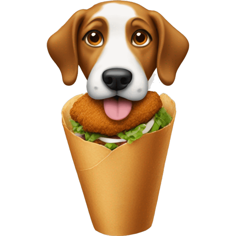 Dog in falafel  emoji