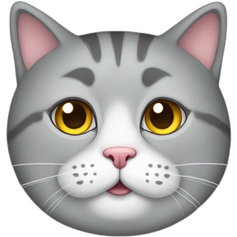 grey fat cat emoji