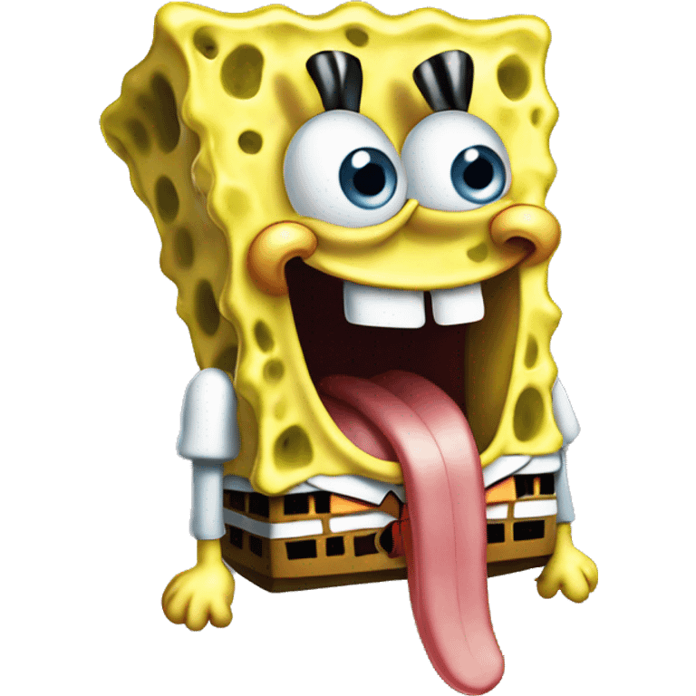 SpongeBob sticking his tongue out emoji