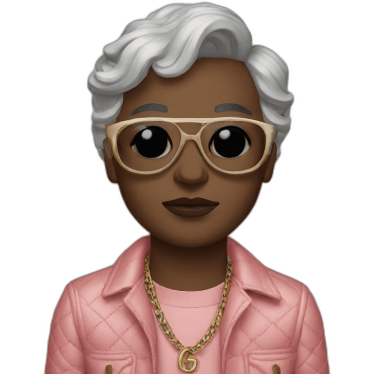 designer with gucci glasses  emoji