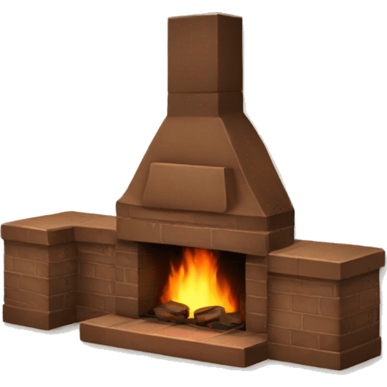 cozy brown fireplace emoji