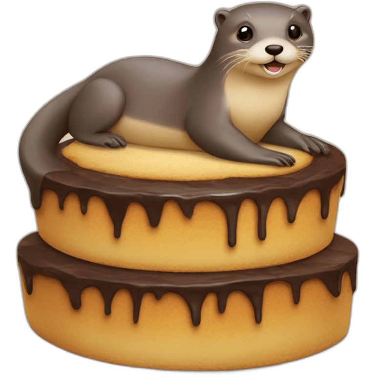 Loutre sur torte emoji