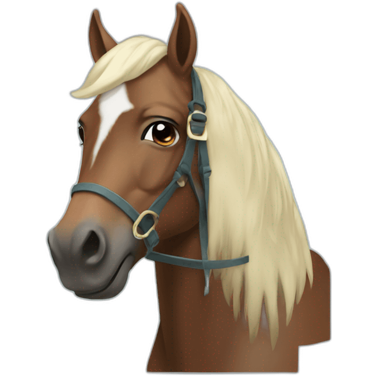 a horse with halo emoji