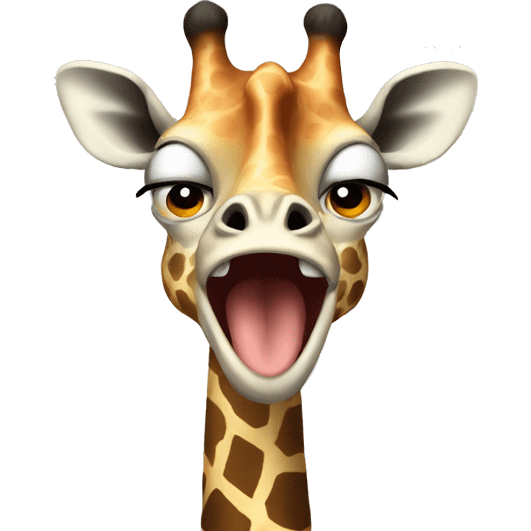 Really angry giraffe emoji