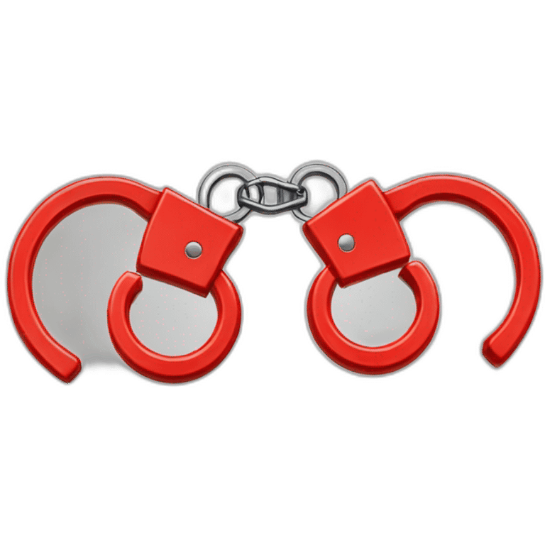 handcuffs red emoji