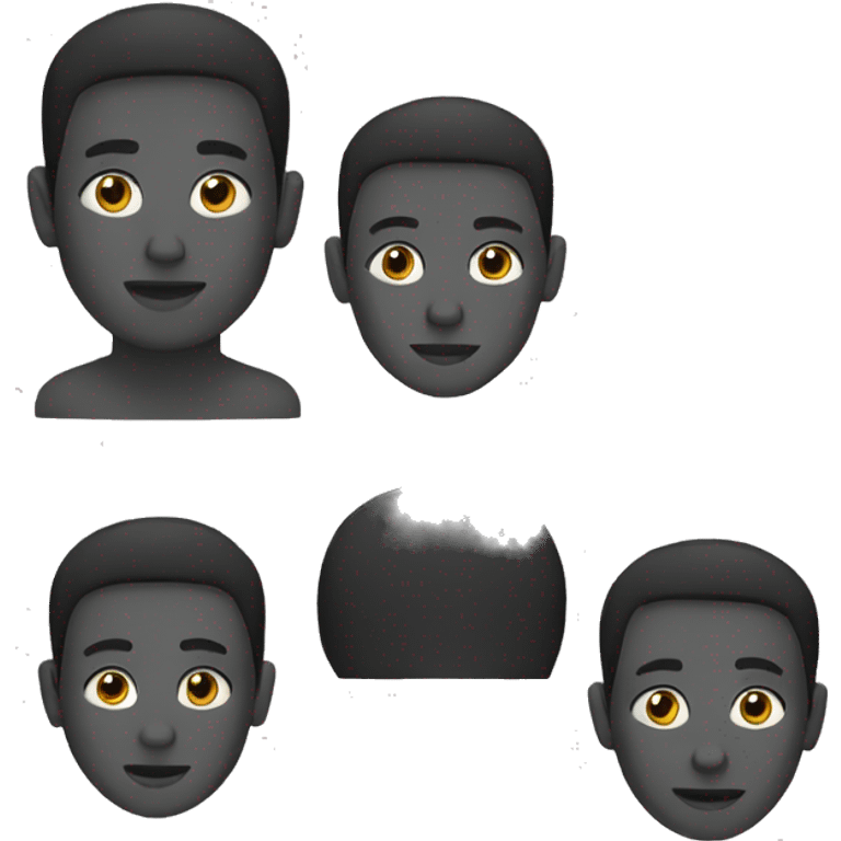 Black flat emoji