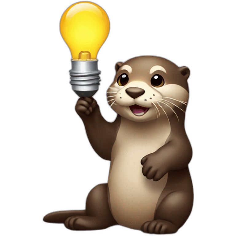 otter with ligthbulb emoji