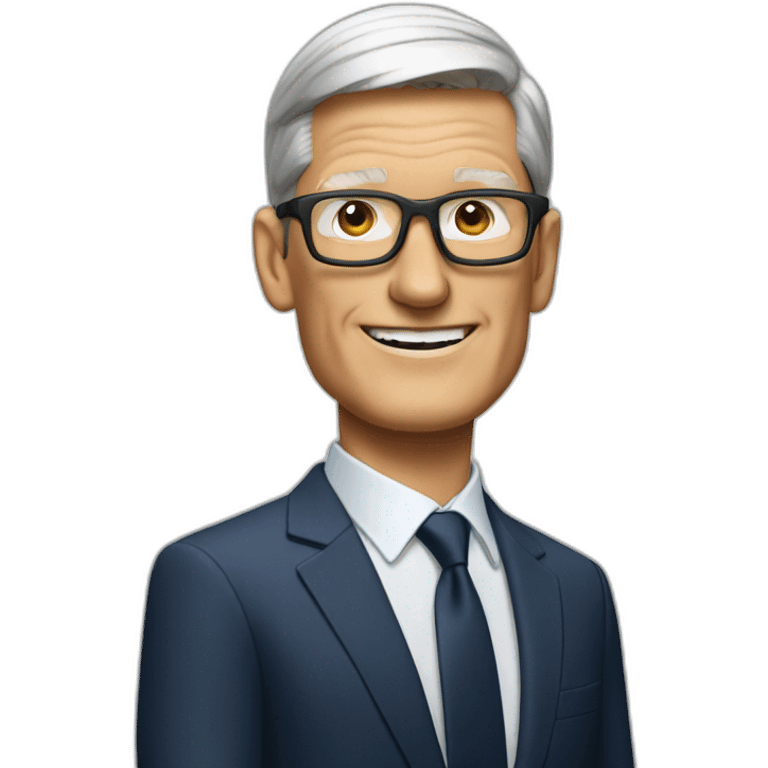 Tim Cook making presentation emoji