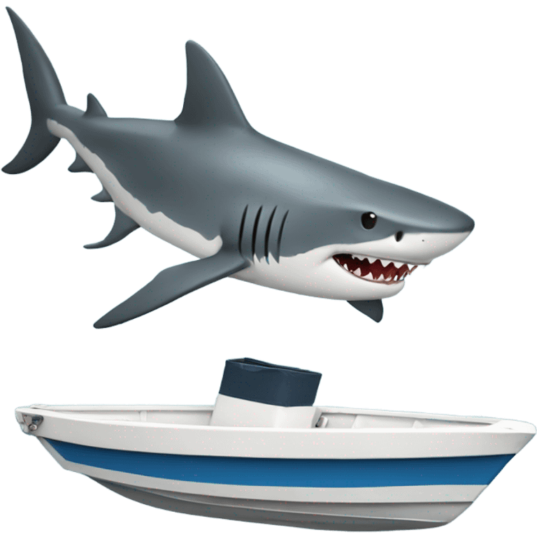 Shark on a boat emoji