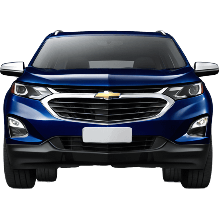 Chevrolet equinox 2023 premier dark blue paint, black rims, white roof emoji