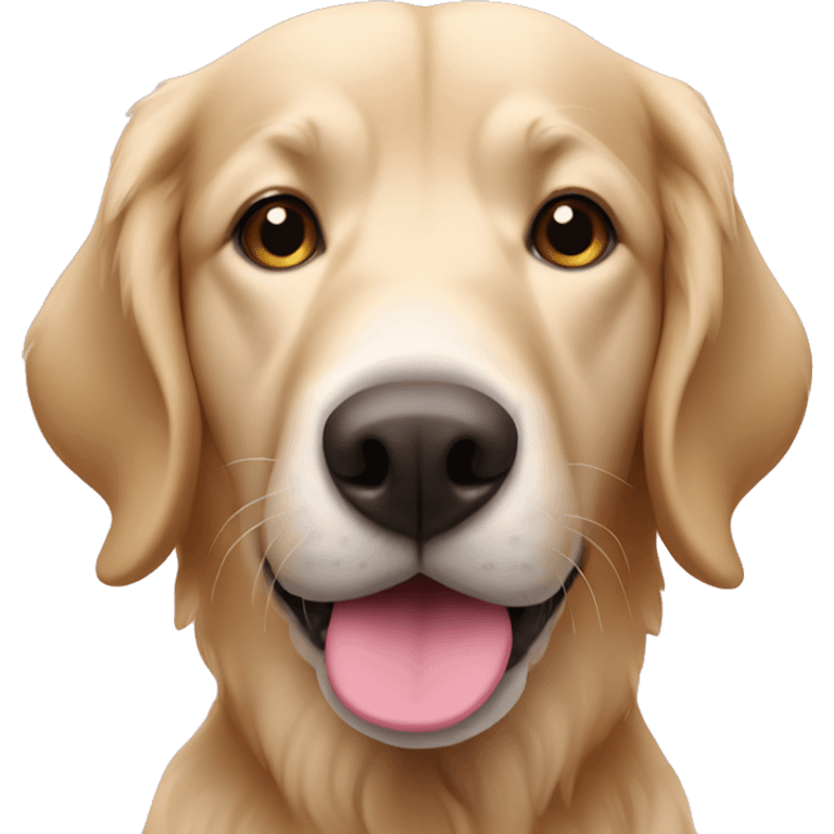 Retriever with a pink nose  emoji