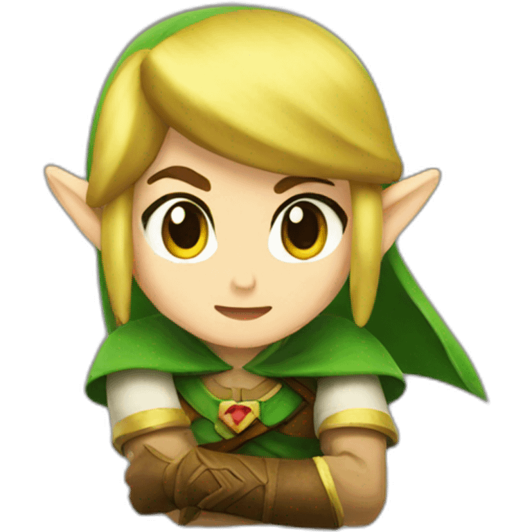 Zelda kiss Link emoji