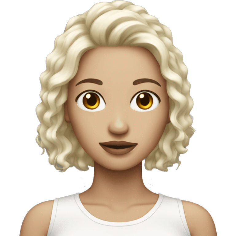 White skin highlight hair woman emoji