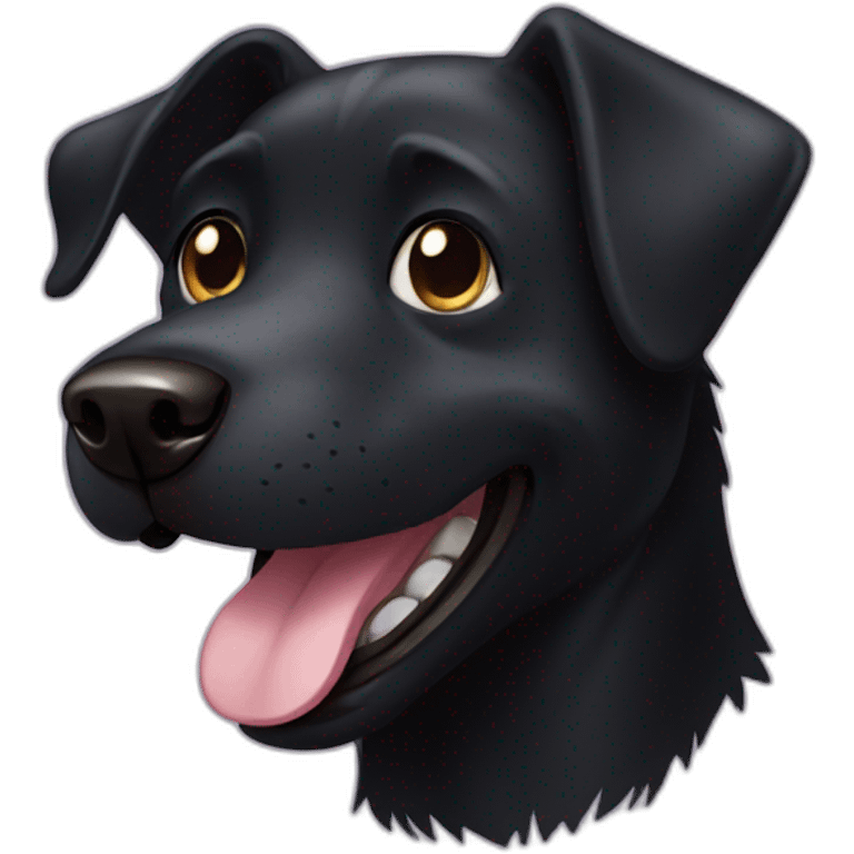 Black dog smile emoji