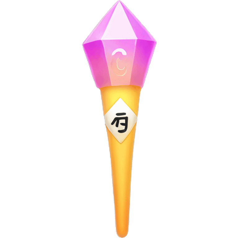 seventeen lightstick with word "carat" emoji