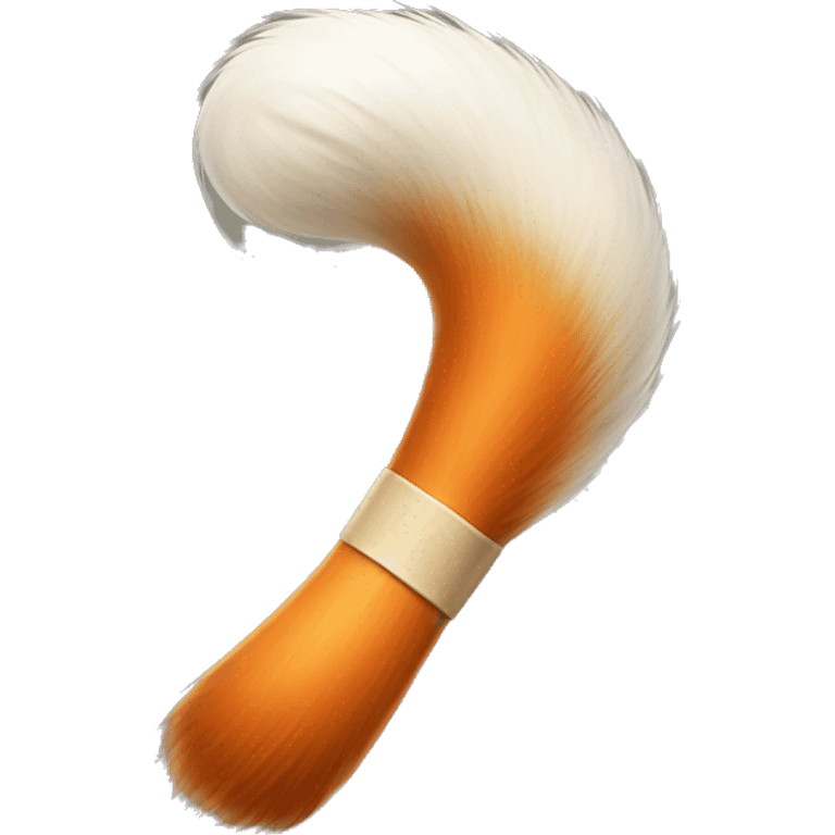 fox tail with a brush emoji