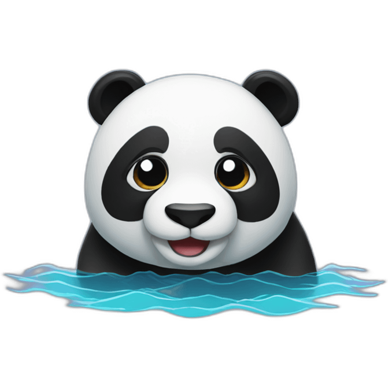 Swimming panda emoji