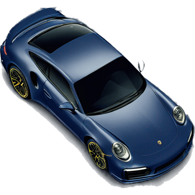 porsche 911 turbo s navy with money flying  emoji