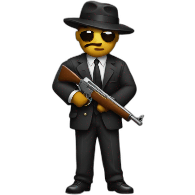 Mafia with tommy gun emoji