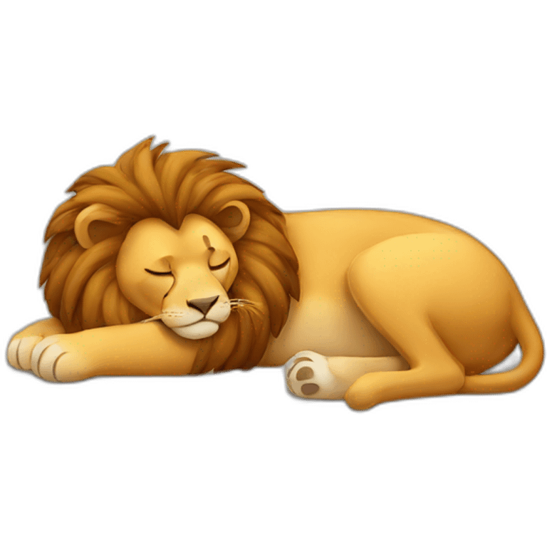 lion sleeping emoji