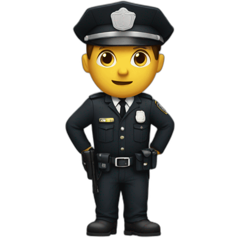 Policier avec homme noir emoji