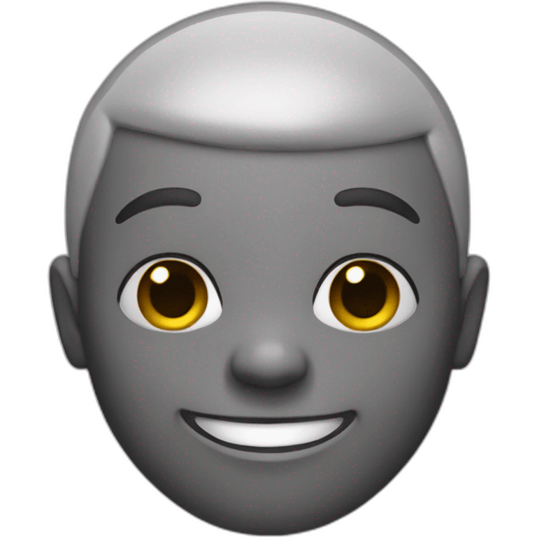 Complete black skin, creepy smile emoji