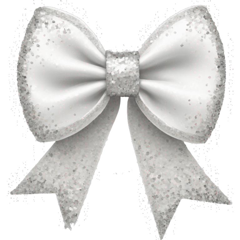 White bow with sequins emoji