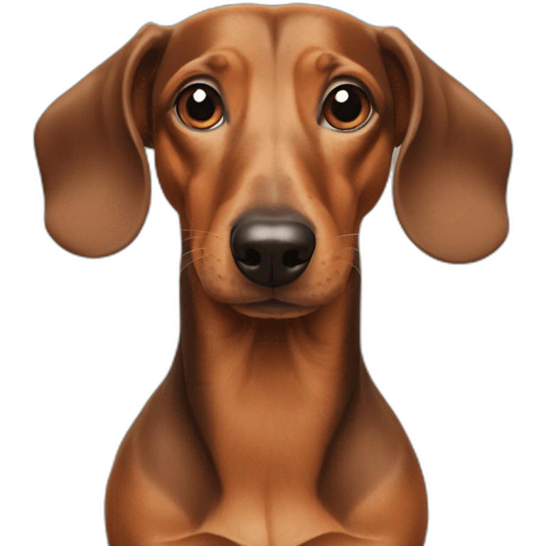 Dog head reality dachshund Looks to the left emoji