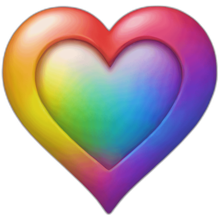 rainbow heart in a hoodie emoji